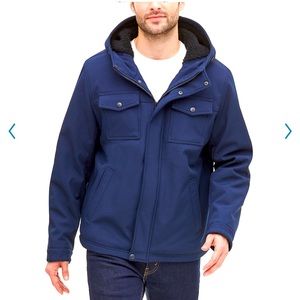 Dockers Hooded Softshell Sherpa Lined Jacket